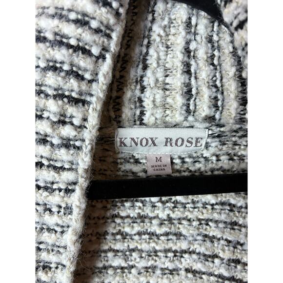 Knox Rose Natural Multi Color Drop Shoulder Cardigan Sweater Med Oversized - Picture 2 of 3